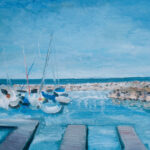 Meaford Harbour, oil on canvas  16"x20" 2021
