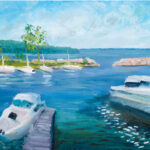 Meaford Harbour, oil on canvas  16"x20" 2021