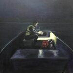 "Night Fishing" 24" x 24" 2022Acrylic on Canvas